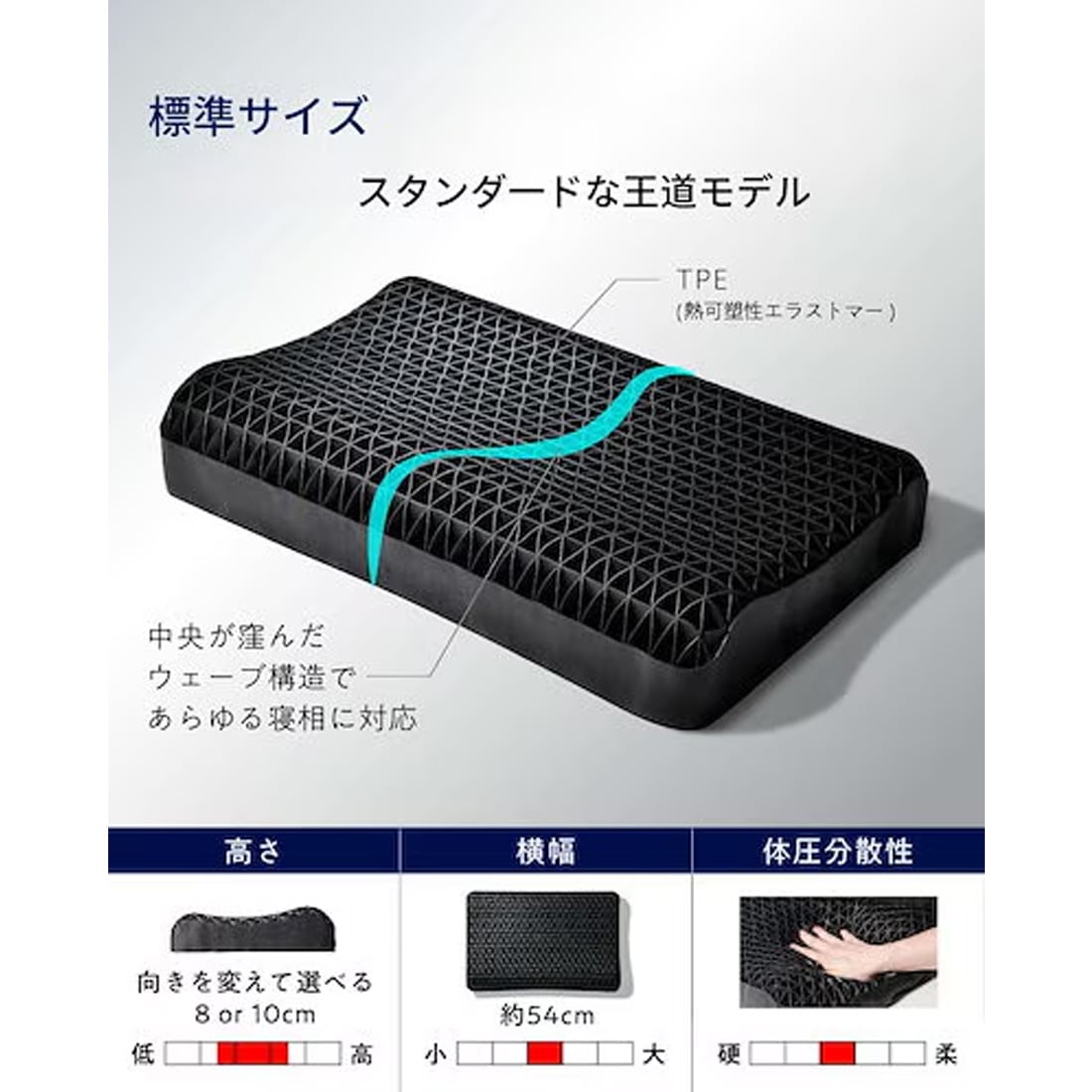 ヒツジのいらない枕 まくら テンセル枕カバー付 首が痛くならない 安眠枕 低反発 高反発 洗える枕 寝返り至極