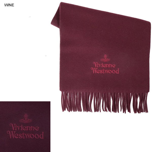 Qoo10] Vivienne Westwood マフラー ストール オーブロゴ 刺繍 無