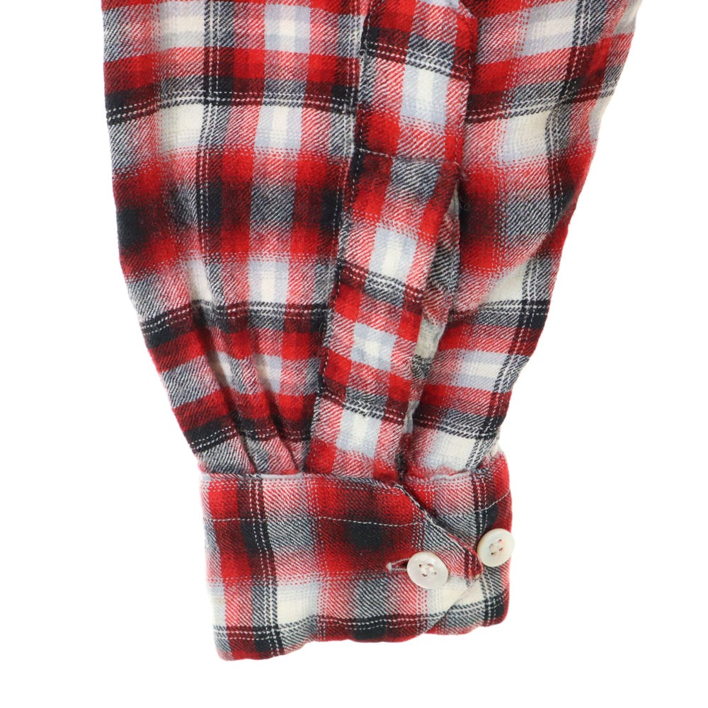 Game and Lake 50s 60s 開襟 オープンカラー ヴィンテージ ボックスシルエット オンブレ チェック柄 長袖 ネルシャツ 赤系 メンズ Game and Lake 50s 60s 開襟 オープンカラー ヴィンテージ ボックスシルエット オンブレ チェック柄 長袖 ネルシャツ 赤系 メンズ