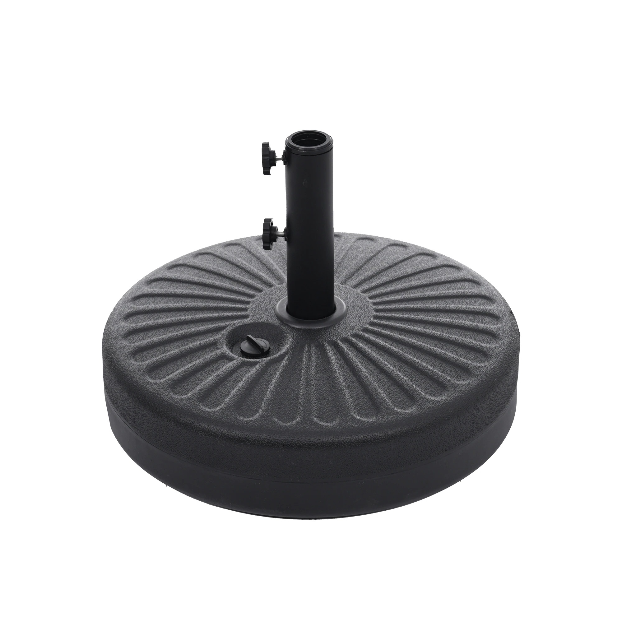 1887【TYPEBベージュ+ベース付き】パラソル ハンドル・フリル付き　直径220cm 30+UPF紫外線対策 角度調整 パラソルセット ベース パラソル ガーデンパラソル