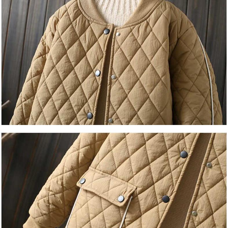 ノーカラーキルティング ジャケット レディース ノーカラー