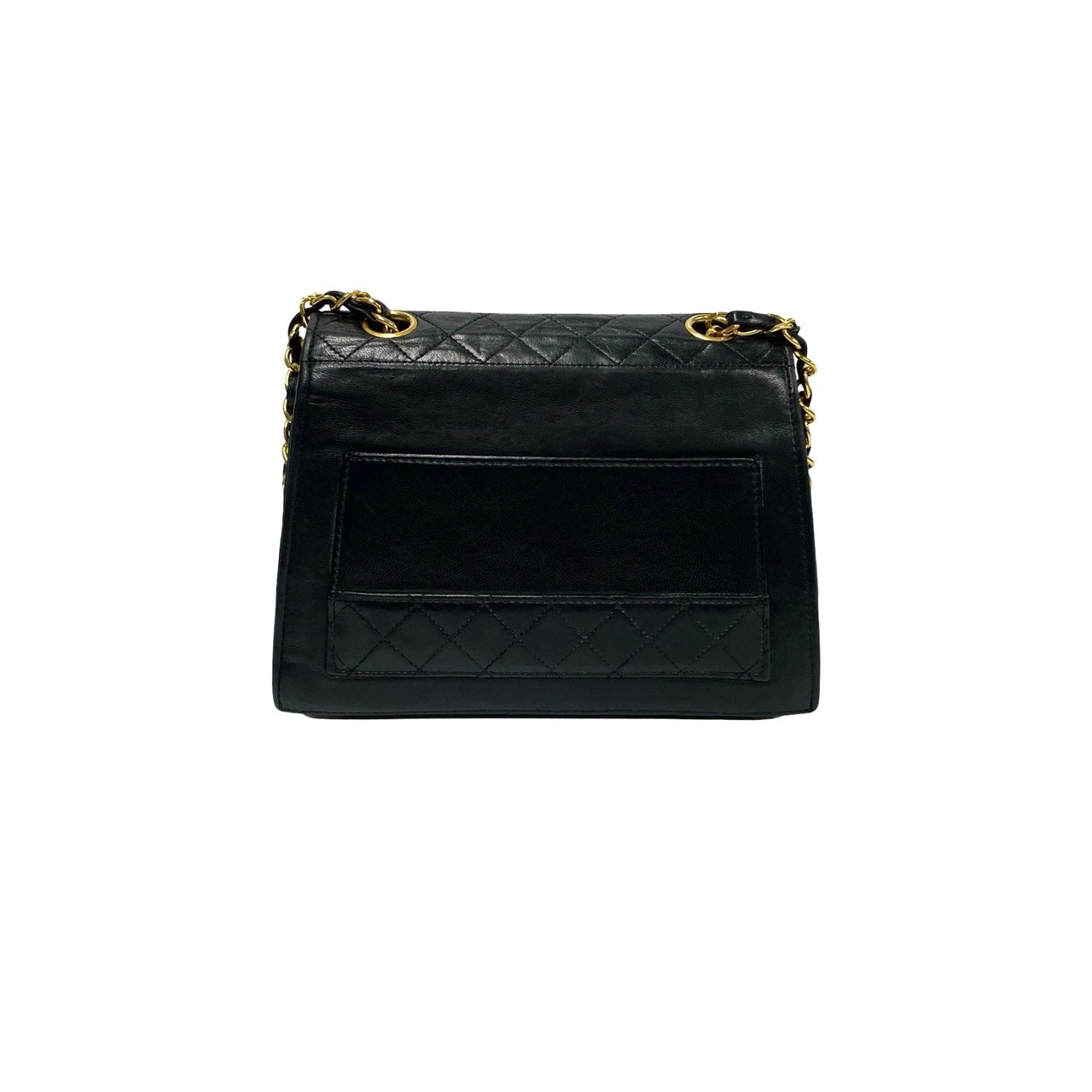 ヴィンテージ マトラッセ ココマークショルダーバッグ ラムスキン ブラック 737-7