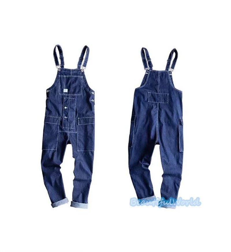 サロペット メンズ オーバーオール デニムオーバーオール つなぎ オールインワン サスペンダー ストリートアメカジ 作業服 春秋 お洒落24bdk48