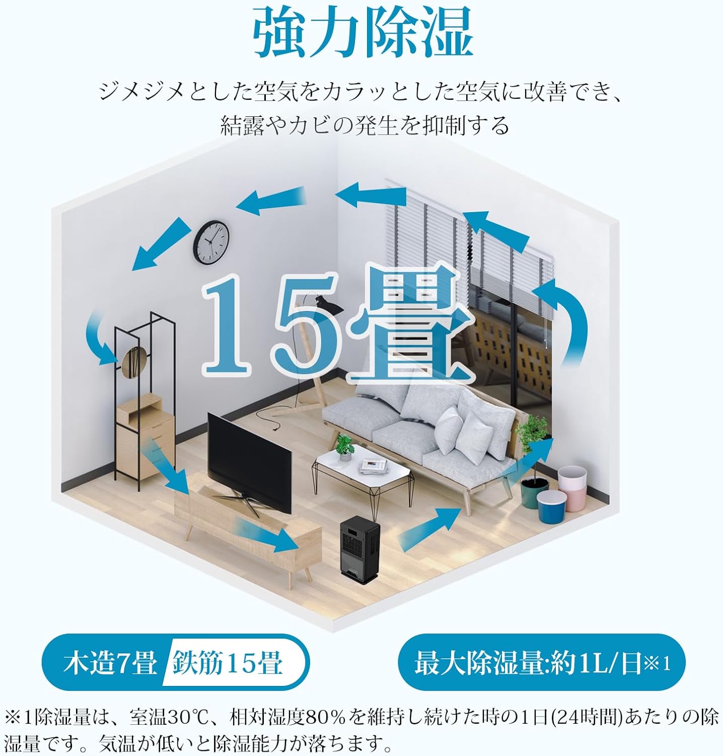 Boweer 除湿機 大容量 3L 除湿量1L/日 【鉄筋15畳 /木造7畳】 除湿器 部屋干し 湿気取り カビ 梅雨対策 小型 コンパクト 自動停止 静音 省エネ 節電 Boweer 除湿機 大容量 3L 除湿量1L/日 【鉄筋15畳 /木造7畳】 除湿器 部屋干し 湿気取り カビ 梅雨対策 小型 コンパクト 自動停止 静音 省エネ 節電