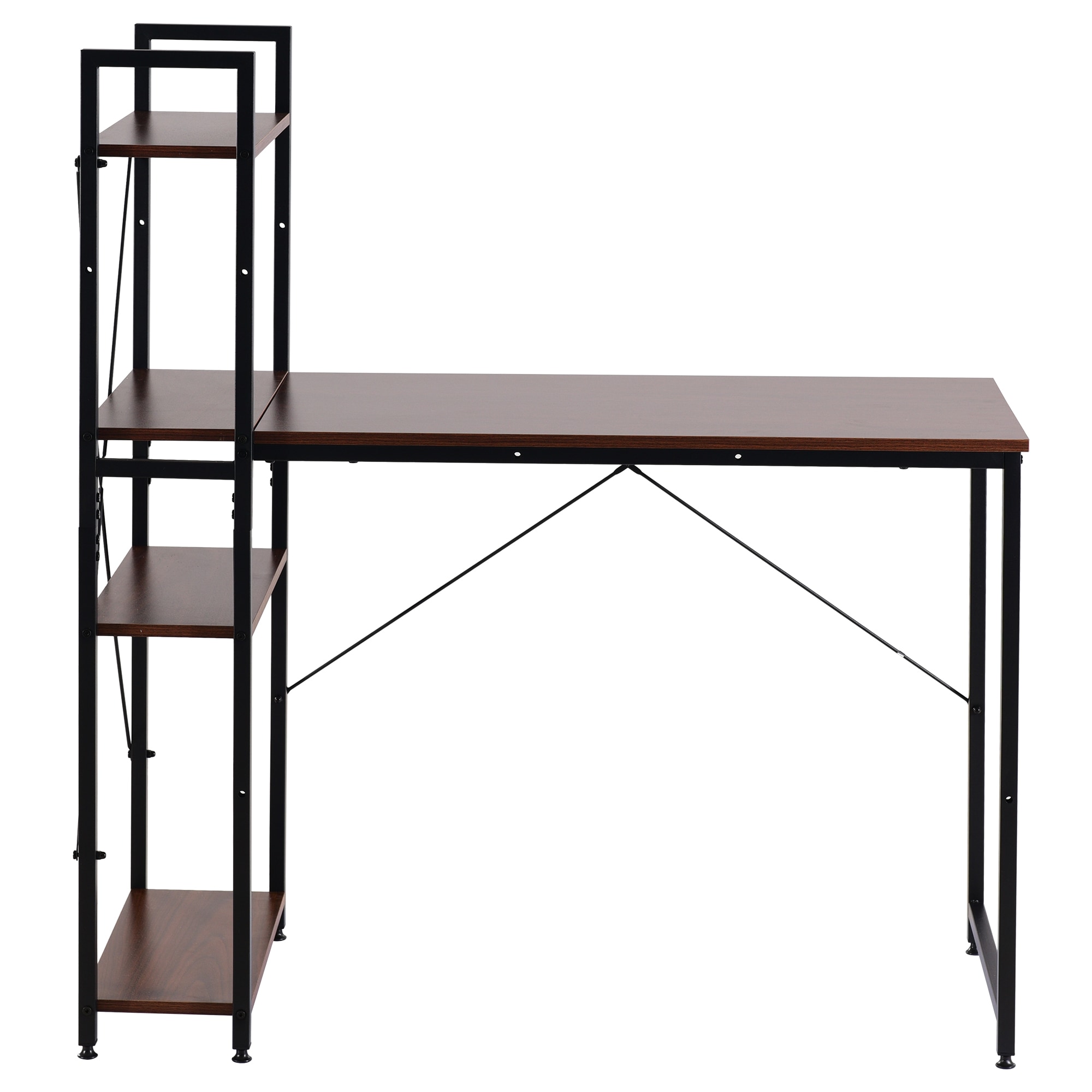 【国内発送,送.料無料】A70【人気商品】パソコンデスク ラック付き 調整可能　デスク ワークデスク 木製 学習デスク