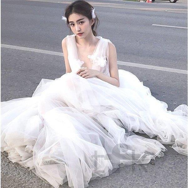 キング ウェディングドレスロング二次会2次会ドレ レディース服 サイズ