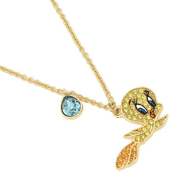 スワロフスキー ネックレス アクセサリー SWAROVSKI 5494374 LOONEY TUNES トゥイーティー レディース ペンダント  イエロー/ゴールド