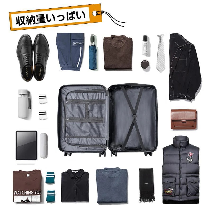 スーツケース キャリーバッグ キャリーケース 360度回転 泊まる 出張 旅行 軽量 大型 静音 耐衝撃最強 修学旅行 海外旅行