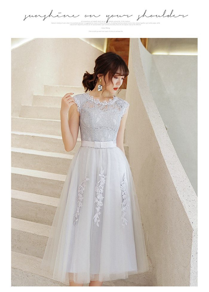 【即納】ドレス パーティードレス 二次会 ミモレ丈 刺繍入りエレガント 演奏会 ドレス 大きいサイズ　膝丈 結婚式 ワンピース パーティードレス お呼ばれ ミモレ丈ドレス ウェディングドレス 1.5次