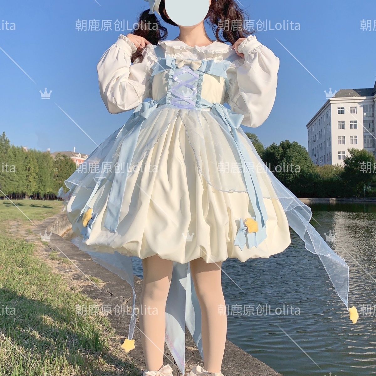 ロリータドレス クリーム入り はちみつ かわいい少女 ロリータスカート つぼみ 洋服 ロリー王女 ワンピース_2