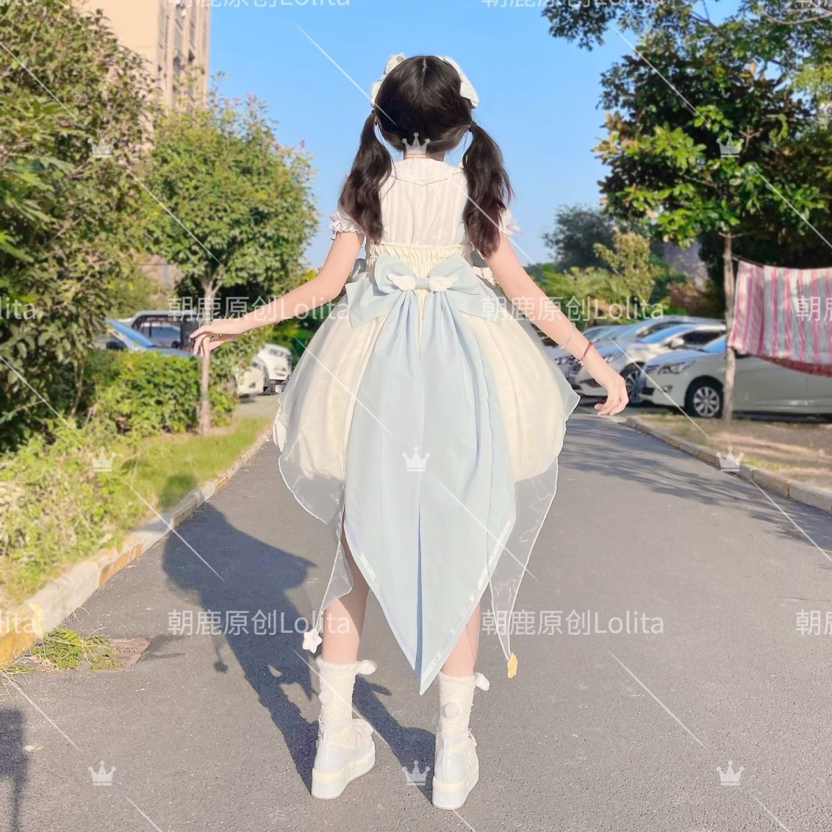 ロリータドレス クリーム入り はちみつ かわいい少女 ロリータスカート つぼみ 洋服 ロリー王女 ワンピース_4