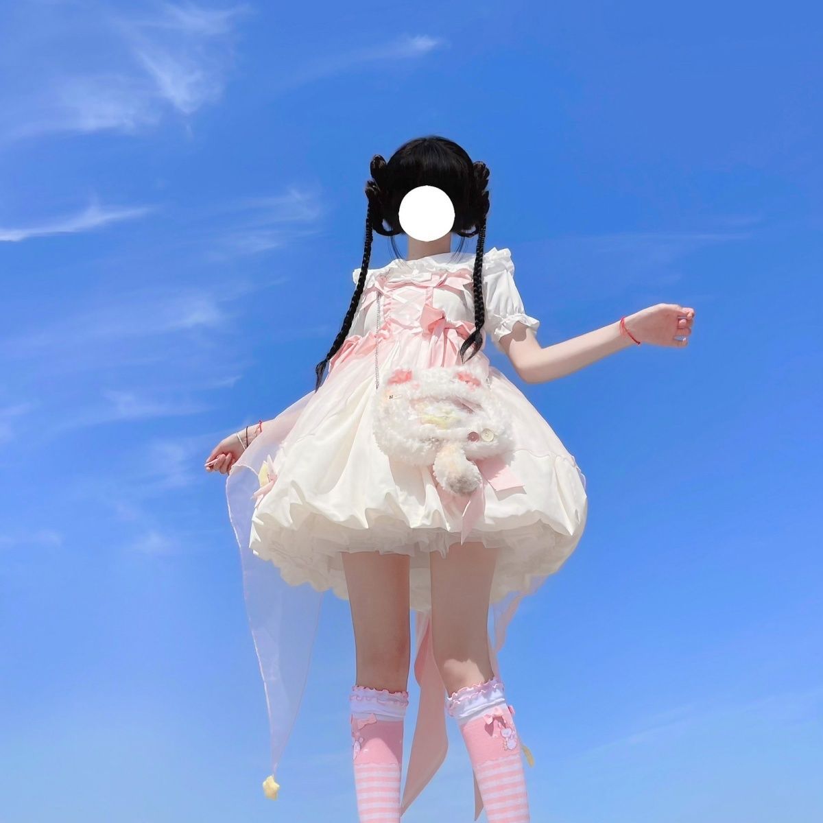 ロリータドレス クリーム入り はちみつ かわいい少女 ロリータスカート つぼみ 洋服 ロリー王女 ワンピース_5