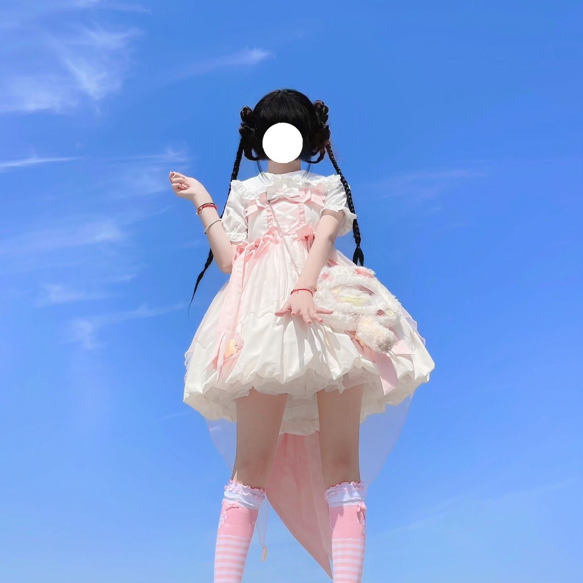 ロリータドレス クリーム入り はちみつ かわいい少女 ロリータスカート つぼみ 洋服 ロリー王女 ワンピース_6