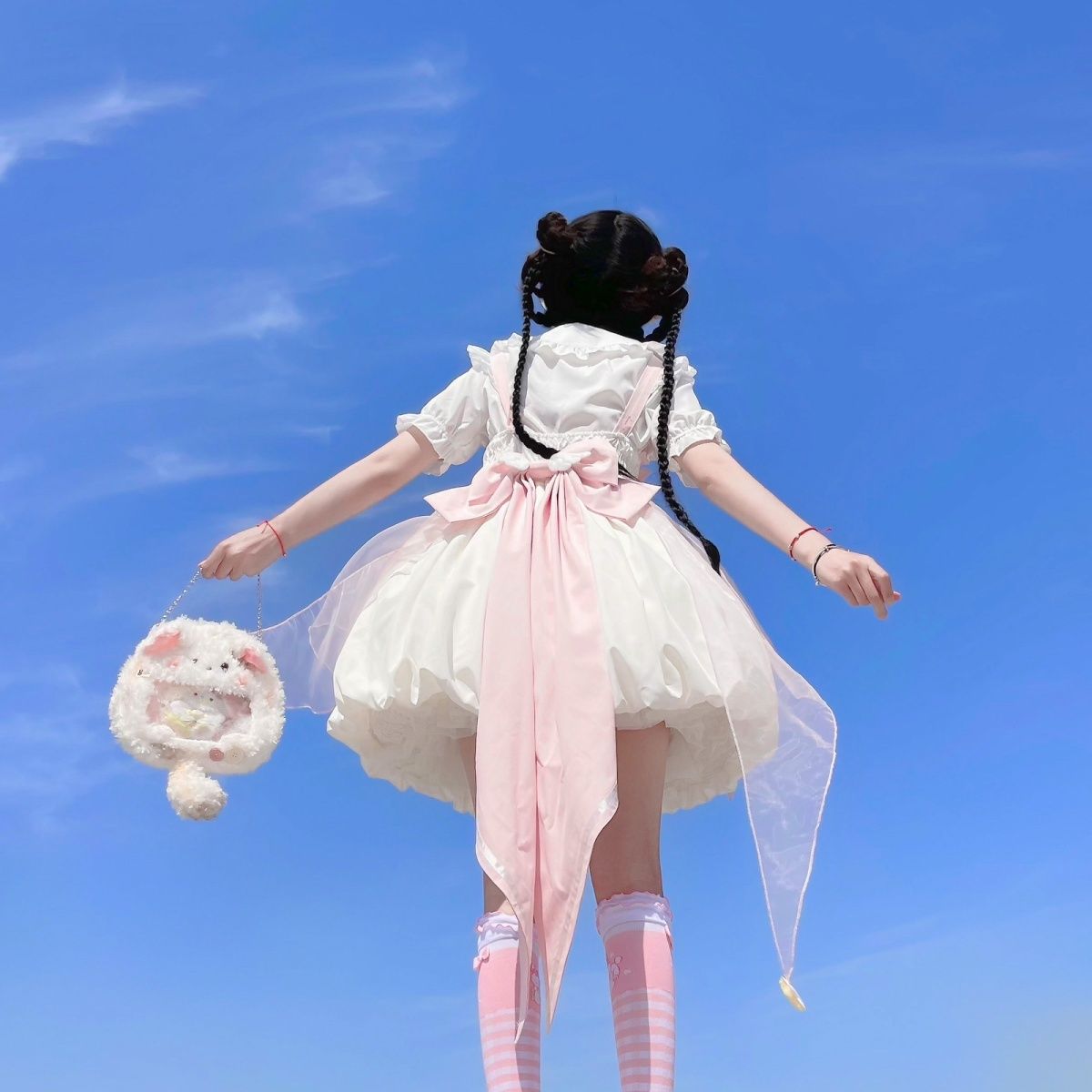 ロリータドレス クリーム入り はちみつ かわいい少女 ロリータスカート つぼみ 洋服 ロリー王女 ワンピース_8