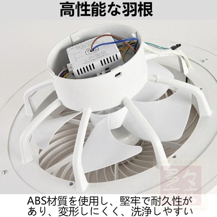 シーリングファンライト LED シーリングファン 8畳 10畳 12畳 調光調色 シーリングライト おしゃれ 北欧 省エネ 扇風機 52*52*17cm_3