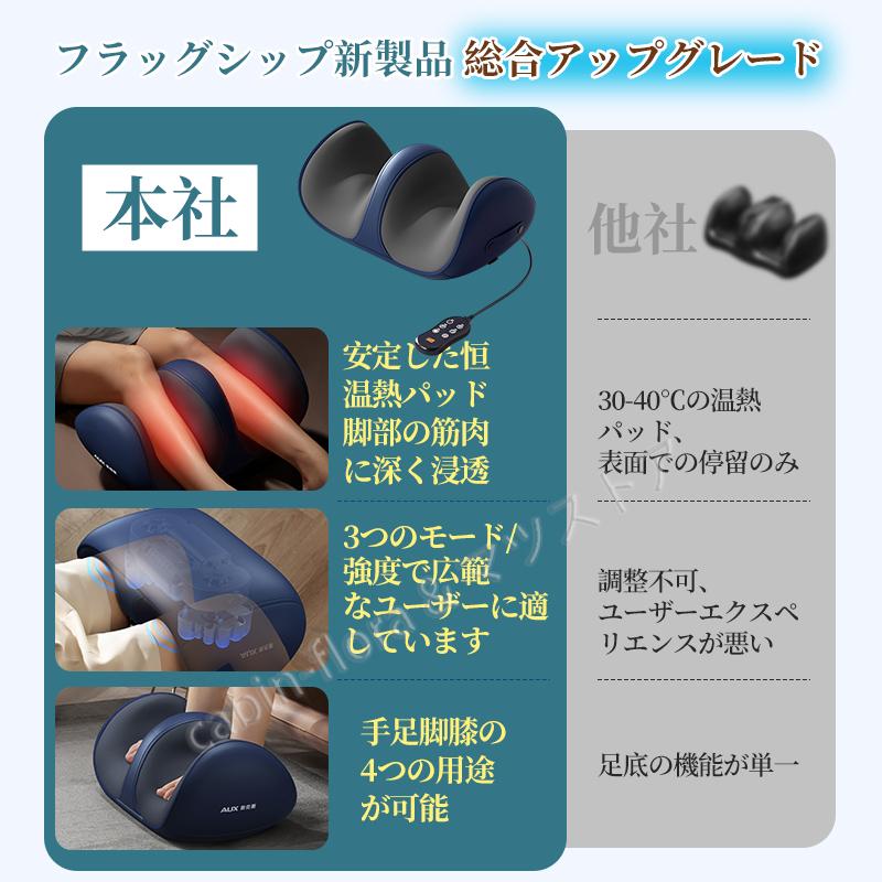 フットマッサージャー 足裏 フットマッサージ ふくらはぎ コンパクト ヒーター 足マッサージ器 ホット 足 脚 健康 グッズ プレゼント_11