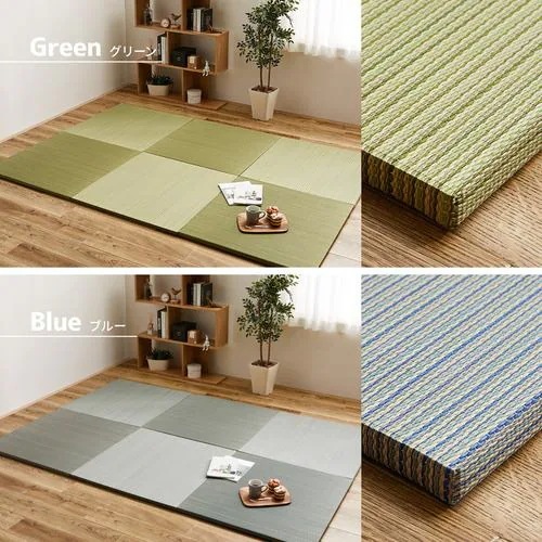 【メーカー直送品】萩原 【9枚組】置き畳 綾川 約82×82×2.5cm ナチュラル_10
