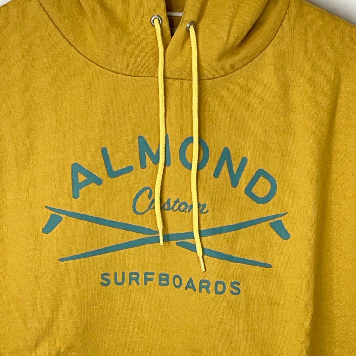 【中古・未使用品】Almond Surfboards & Design GRAVEL フーディ パーカー L マスタード HD2001 メンズ アーモンドサーフボード_1
