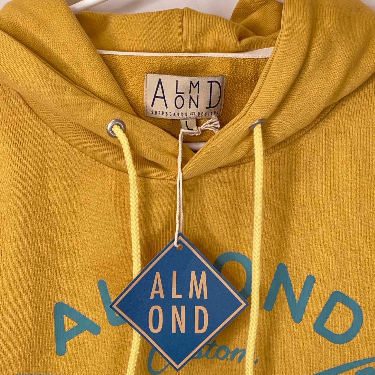 【中古・未使用品】Almond Surfboards & Design GRAVEL フーディ パーカー L マスタード HD2001 メンズ アーモンドサーフボード_2