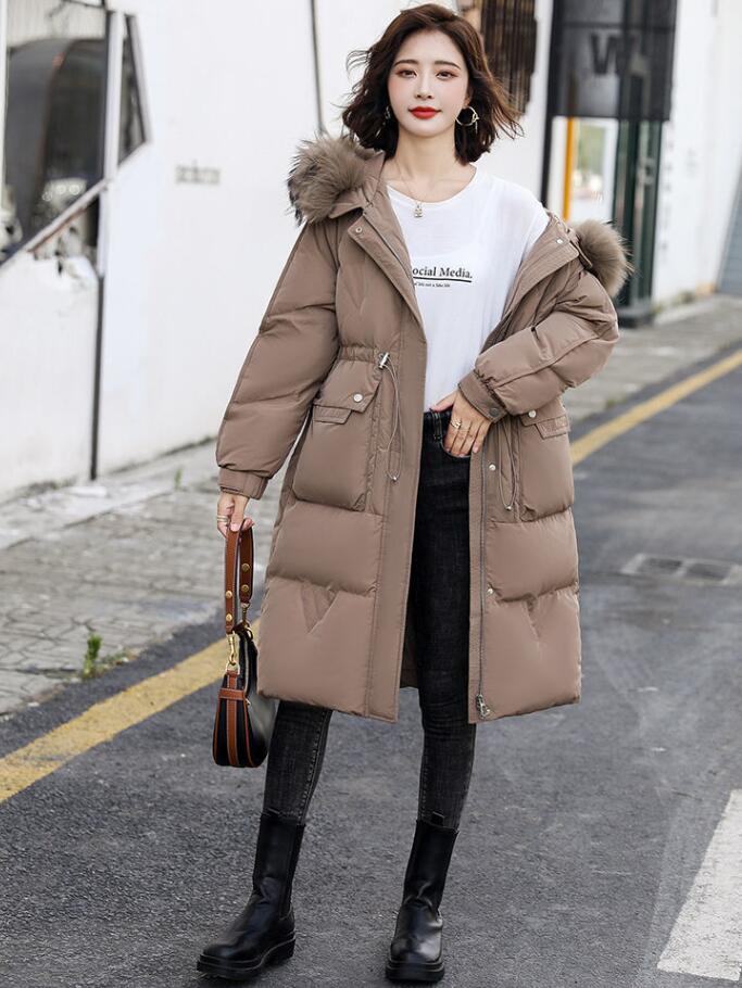 ダウンコート ロングコート 中綿コート　アウター コート　ダウンジャケット フード付き ファー付き あったか　軽量 防寒　冬　S M L