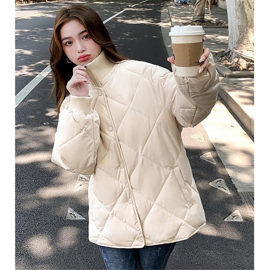 万能流行感 ダウンジャケット レディース 中綿ジャケット 冬服 ゆったり 立ち襟 中綿入り 暖かい 秋冬 保温 防寒 キルティングダウン ショートダウン 防風 軽量 通勤_8