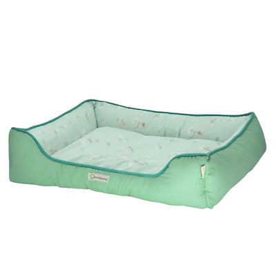 アウトレット品 犬 猫 ベッド ひんやり ミニサウルス スクエアベッド Ｍ グリーン 訳あり ＣＲＣ40―53―15―15―00