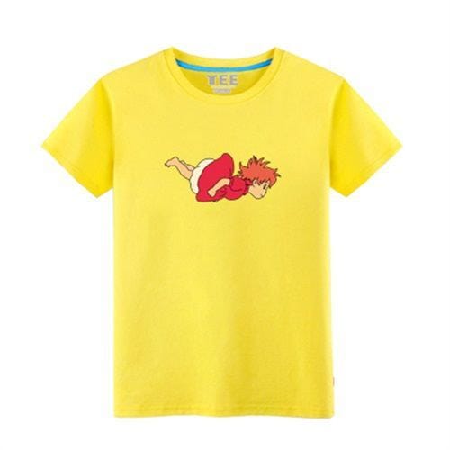 【１点もの】崖の上のポニョ　Tシャツ　140cm 半袖　トップス　アサヒ　非売品 1点もの】崖の上のポニョ Tシャツ 140cm 半袖 トップス アサヒ