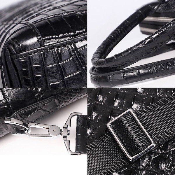 Qoo10] ビジネスバッグ メンズ クロコダイルレザ