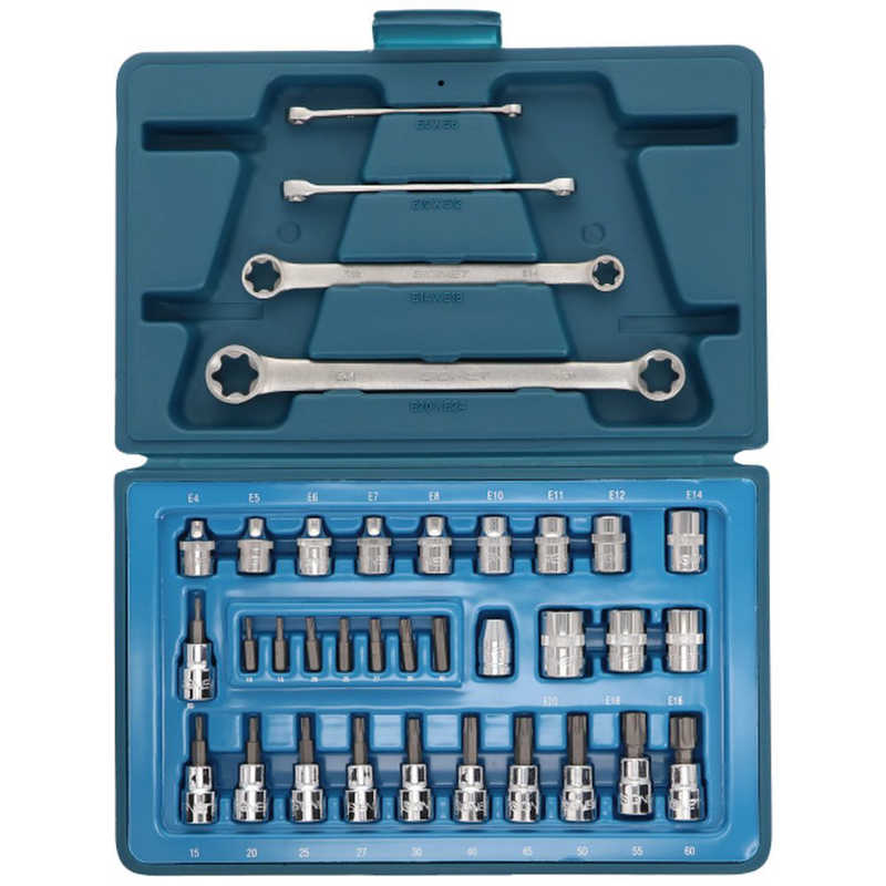 SIGNET　3/8DR 35個組 ヘクスローブソケットセット ケース付　12835_3