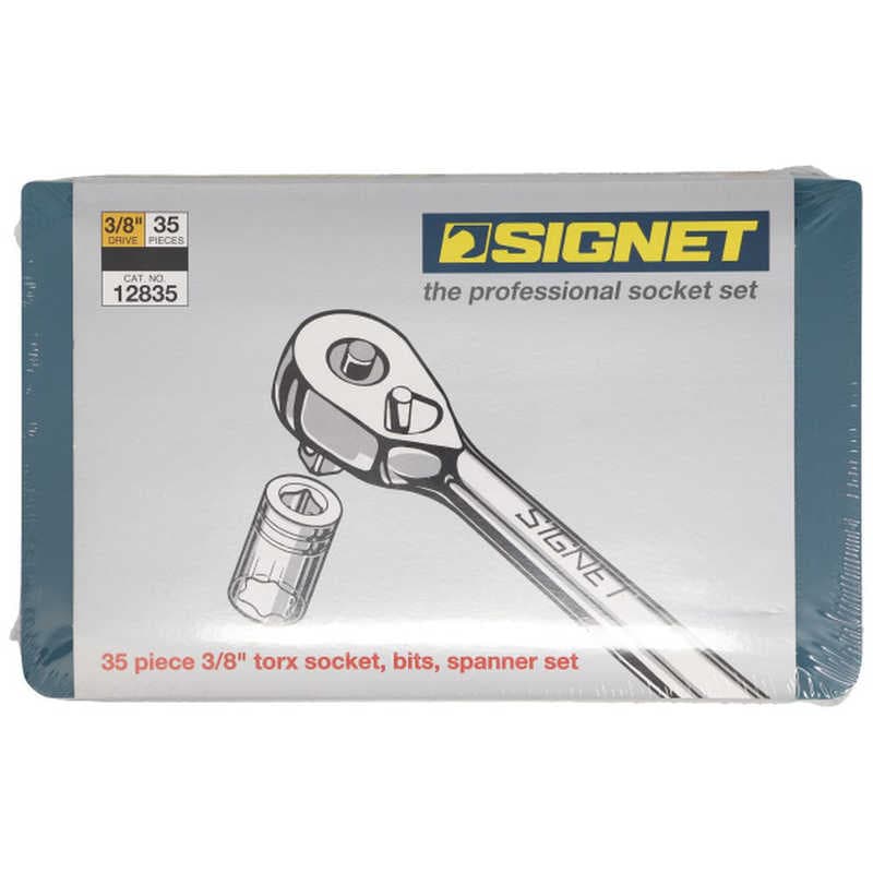 SIGNET　3/8DR 35個組 ヘクスローブソケットセット ケース付　12835_5