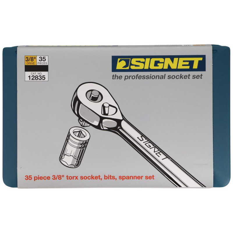 SIGNET　3/8DR 35個組 ヘクスローブソケットセット ケース付　12835_7