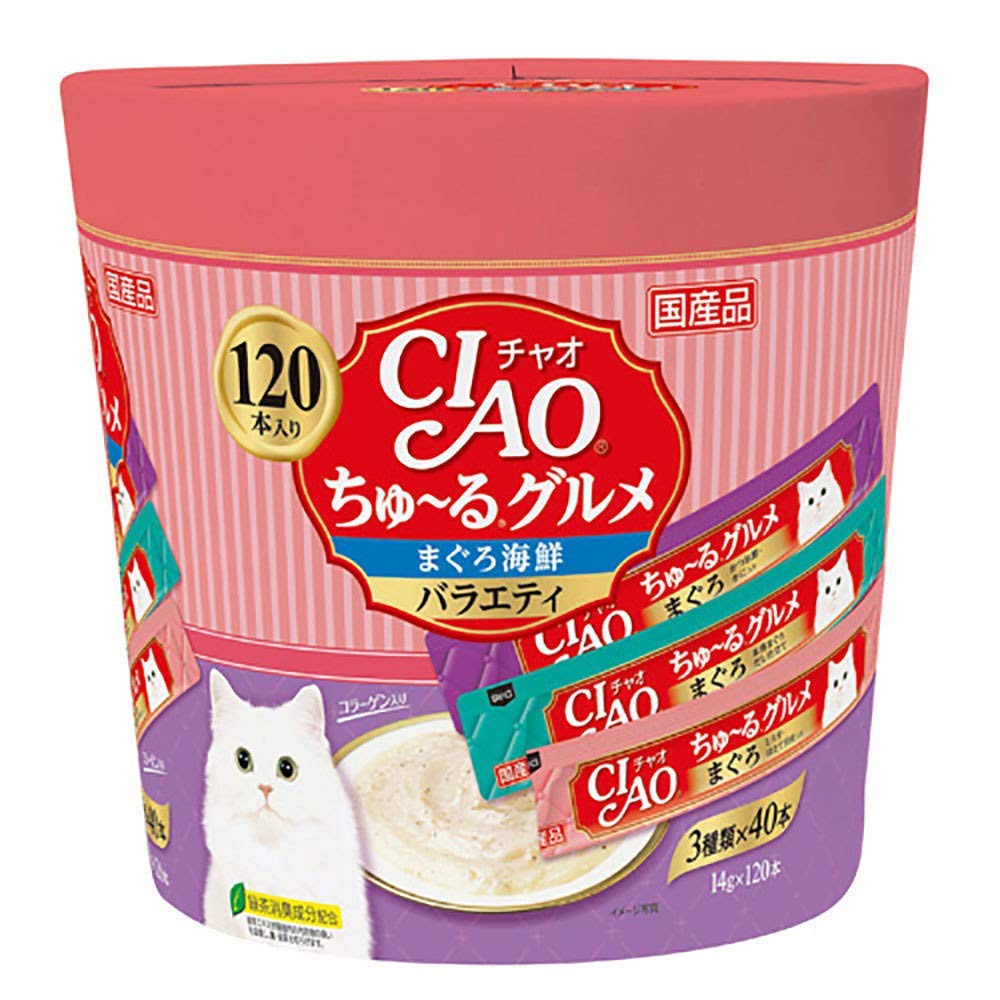 チャオ (CIAO) ちゅ~るグルメ まぐろ海鮮バラエティ 120本 猫用おやつ チャオ (CIAO) ちゅ~るグルメ まぐろ海鮮バラエティ 120本 猫用おやつ