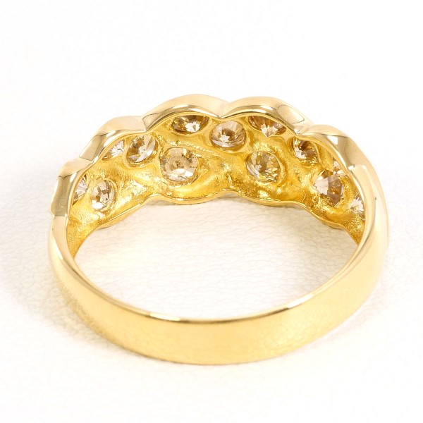 K18 18金 YG リング 指輪 12号 ブラウンダイヤ 1.00 ジュエリー 中古 K18 18金 YG リング 指輪 12号 ブラウンダイヤ 1.00 ジュエリー 中古