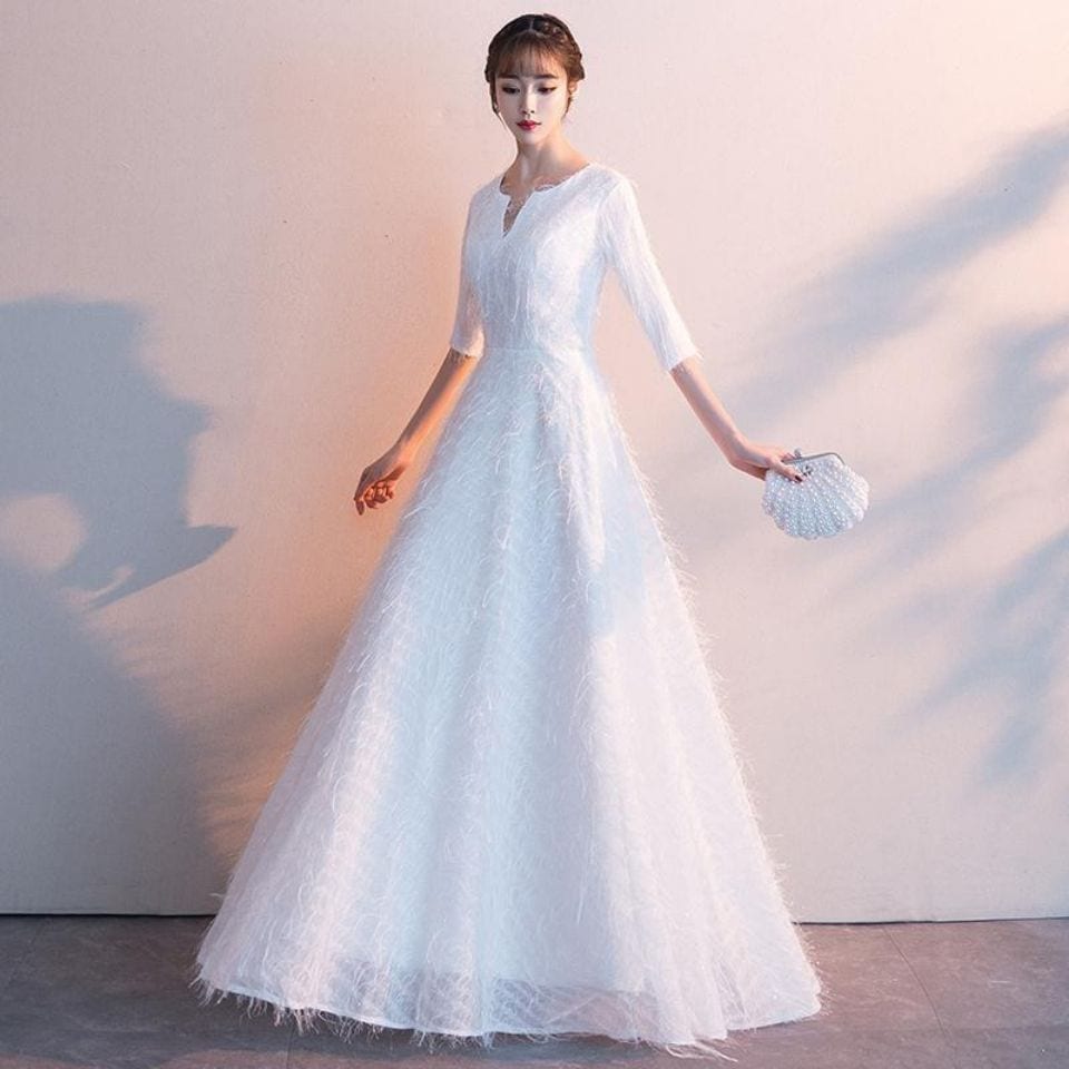 イブニングドレス 女性 宴会 高貴な白人ホスト 凛とした雰囲気 エレガント ロング 2024春ドレス