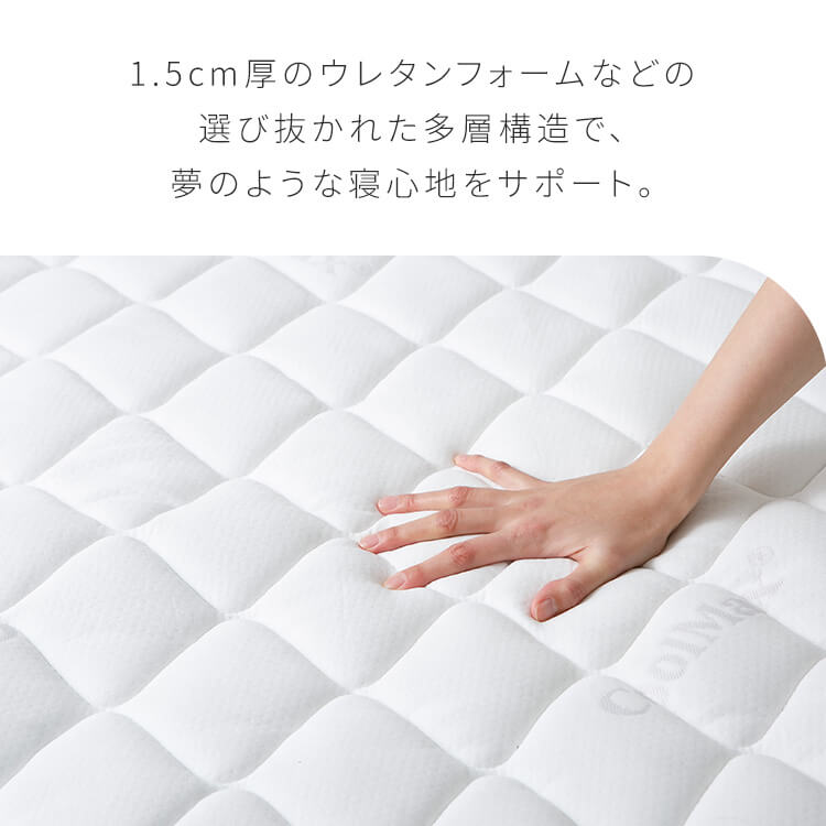 マットレス ポケットコイル 高密度コイル ダブル 体圧分散 圧縮梱包 超高密度ポケットコイルマットレスREGULAR D PC1104(R)_9
