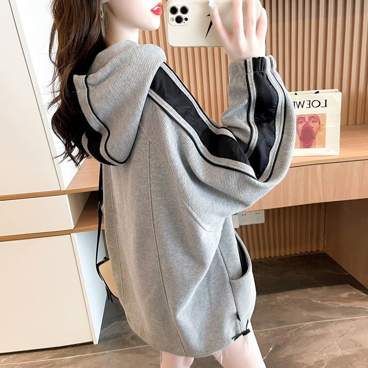 トップス パーカー フーディー 長袖 Vネック ストレート フード付き ポケット かわいい 大人可愛い カジュアル 大人 おしゃれ お洒落 かっこいい 大人可愛い 大人女子 こなれ感 ラフ