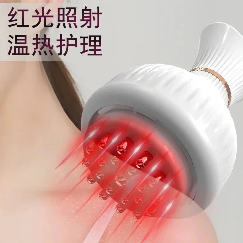 電動経絡ブラシ掻き取り器具温湿布経絡浚渫器具全身万能裏五要素経絡ブラシ腹部コーム経絡ほぐしマッサージャーエステサロン専用器具美と体のフラッグシップモデル段階調整スマート電動子午線ブラシ首と腰の背_2