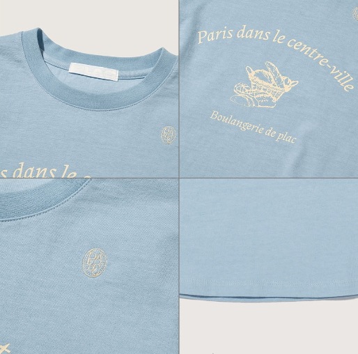 【PLAC】 CROP SLIM FIT T-SHIRTS : LIGHT BLUE 【PLAC】 CROP SLIM FIT T-SHIRTS : LIGHT BLUE