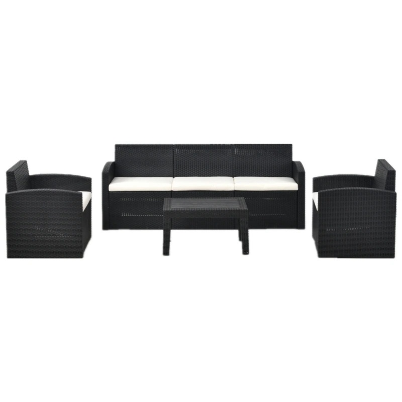 ガーデンファニチャー ガーデンテーブル ガーデンチェアー ラタン調 テーブル 家具 樹脂 ねじなし ホテル カフェ ベランダ テラス 屋外家具 高級 テラス ソファ ガーデンソファー 五人掛け