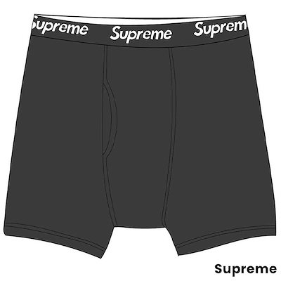 Supreme × Hanes ボクサーパンツ 黒 BLACK SUPREME Hanes boxer briefs 2pack バンダナ 黒 - メルカリ