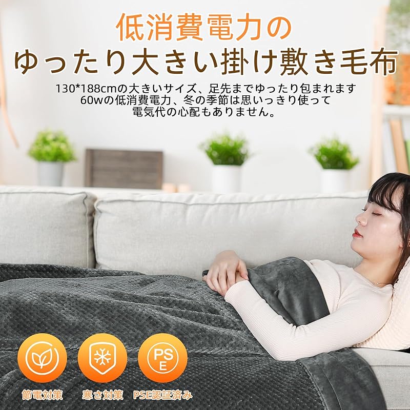 【国内即発】MYCARBON 電気毛布 電気ひざ掛け ブランケット電気掛け毛布 188 * 130cm 掛け敷き フランネル 9段階温度調節 8段階切タイマー 過熱保護 防寒対策 ダニ退治 暖かい 冬 mdprevattcaulkingandwaterproofing.com