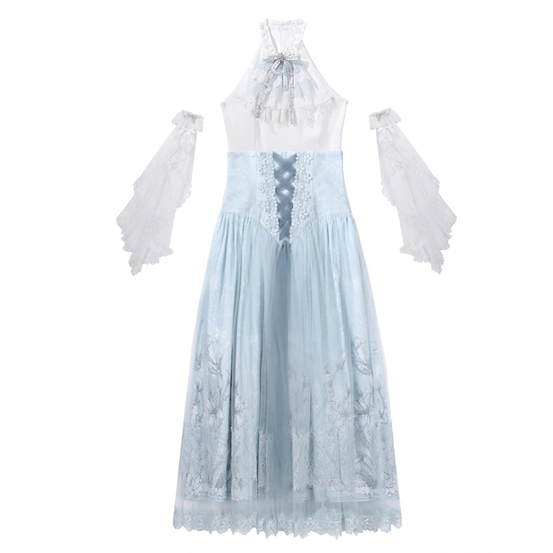 正規品アナ雪ユリlolitaトップスハーフスカート袖エレガントcla系セットロリータ 正規品アナ雪ユリlolitaトップスハーフスカート袖エレガントcla系セットロリータ