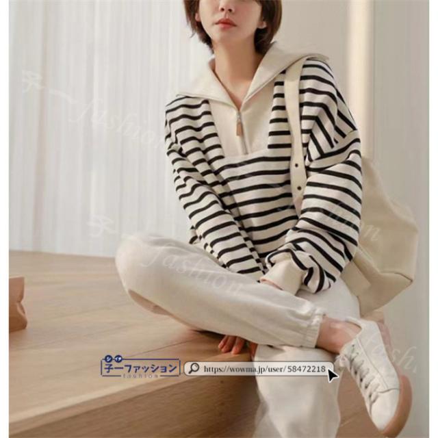 トレーナー スウェット プルオーバー 秋新作 新作 レディース 長袖 ボーダー柄 ジップアップスウェット トップス ゆったり おしゃれ ドルマンスリーブ 大きめ カジュアル ボリューム袖 ロングスリー トレーナー スウェット プルオーバー 秋新作 新作 レディース 長袖 ボーダー柄 ジップアップスウェット トップス ゆったり おしゃれ ドルマンスリーブ 大きめ カジュアル ボリューム袖 ロングスリー