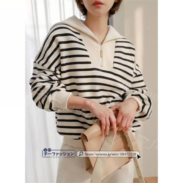 トレーナー スウェット プルオーバー 秋新作 新作 レディース 長袖 ボーダー柄 ジップアップスウェット トップス ゆったり おしゃれ ドルマンスリーブ 大きめ カジュアル ボリューム袖 ロングスリー トレーナー スウェット プルオーバー 秋新作 新作 レディース 長袖 ボーダー柄 ジップアップスウェット トップス ゆったり おしゃれ ドルマンスリーブ 大きめ カジュアル ボリューム袖 ロングスリー