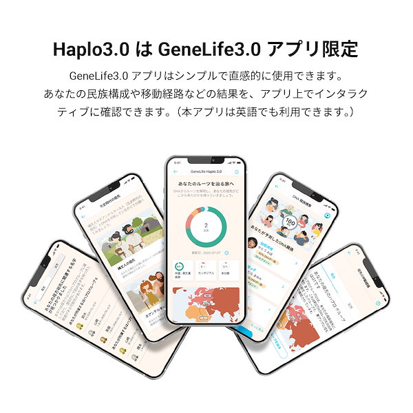 Qoo10] ジーンライフ 祖先を調べる遺伝子検査キットHaplo3