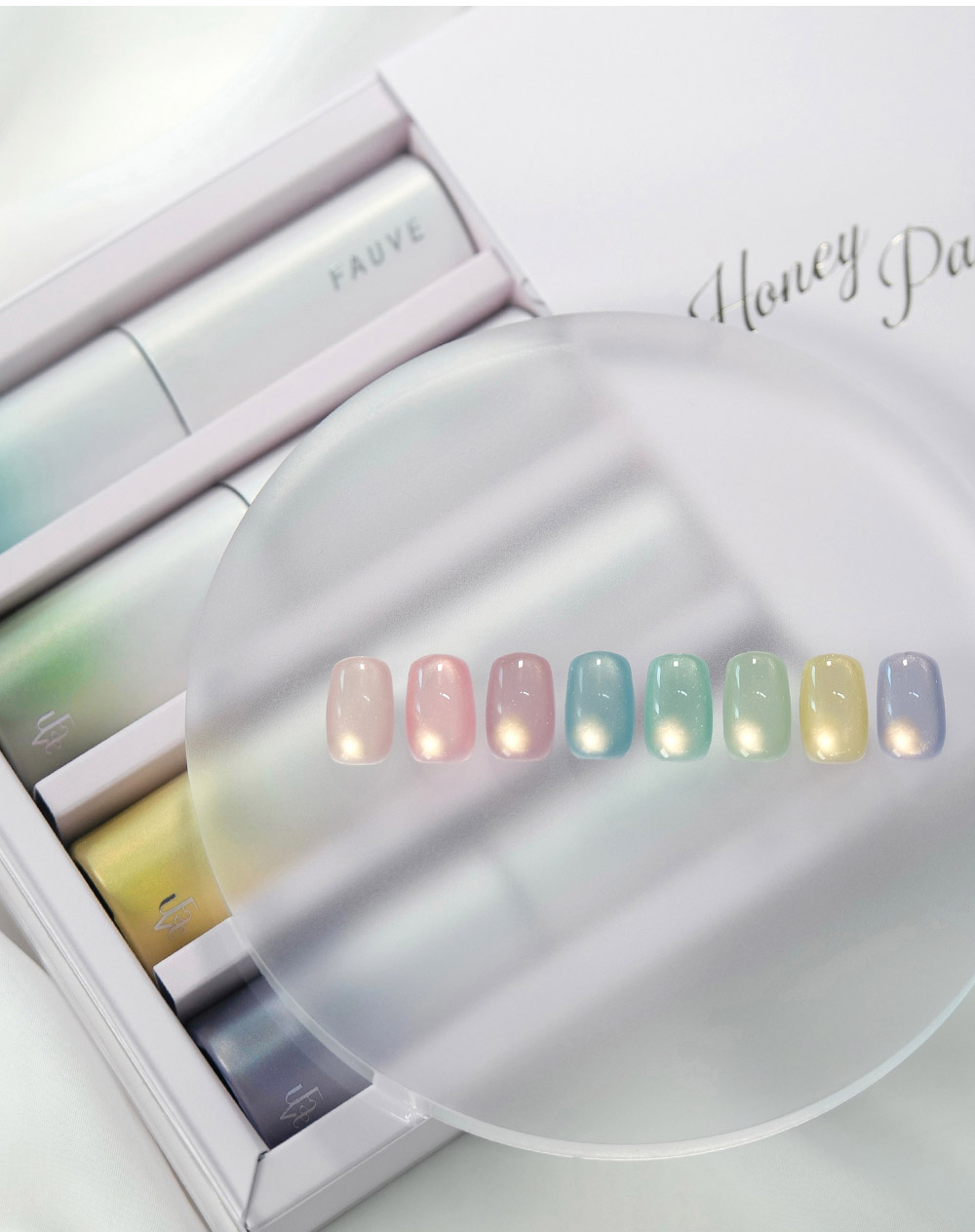 [FAUVE] 【HoneyPale : Magnet Gel Collection】 8色 セット / ハニーペール：マグネットジェル / 8種類の多彩で淡い蜂蜜色のシトラスマグネットジェル