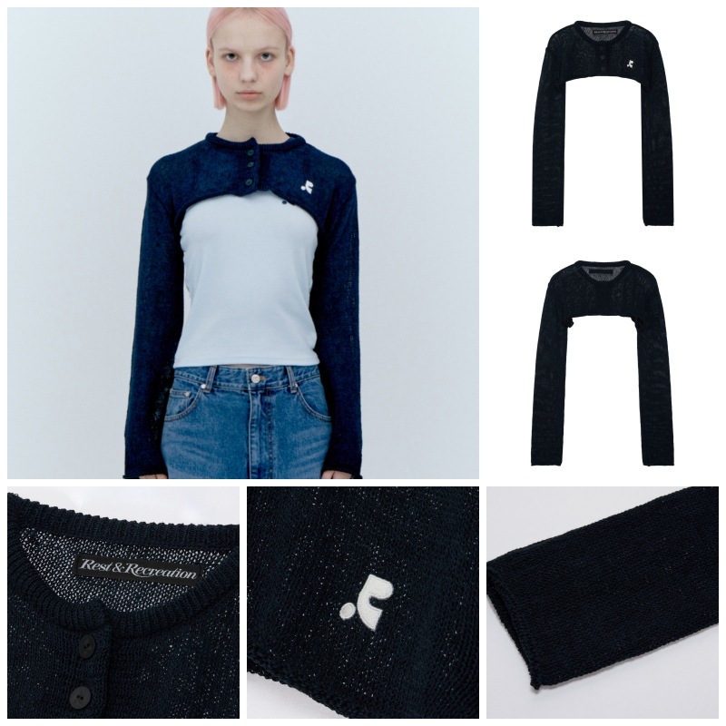 【REST & RECREATION】 SHORT BOLERO CARDIGAN : 3COLORS 【REST & RECREATION】 SHORT BOLERO CARDIGAN : 3COLORS