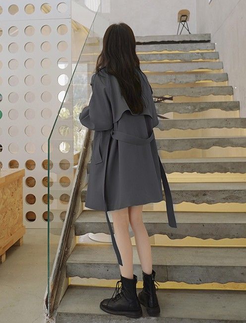 トレンチコート ショート レディース ショートコート 春 秋 アウター きれいめ カジュアル シンプル 大きいサイズ 通勤 春秋 スプリングコート コート 黒 ベージュ バレンタイン プレゼント