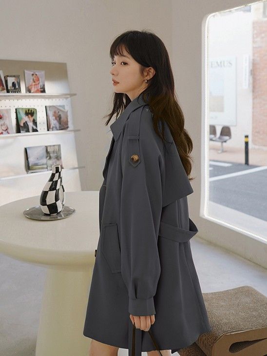 トレンチコート ショート レディース ショートコート 春 秋 アウター きれいめ カジュアル シンプル 大きいサイズ 通勤 春秋 スプリングコート コート 黒 ベージュ バレンタイン プレゼント