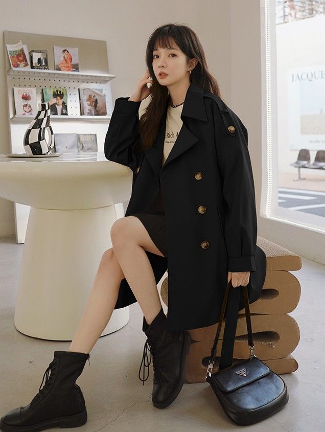 トレンチコート ショート レディース ショートコート 春 秋 アウター きれいめ カジュアル シンプル 大きいサイズ 通勤 春秋 スプリングコート コート 黒 ベージュ バレンタイン プレゼント